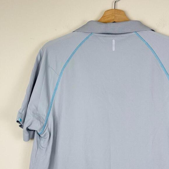 Porsche Design Light Blue Polo Shirt Size M Logo Athletic Fit Divers Selection - Picture 6 of 8